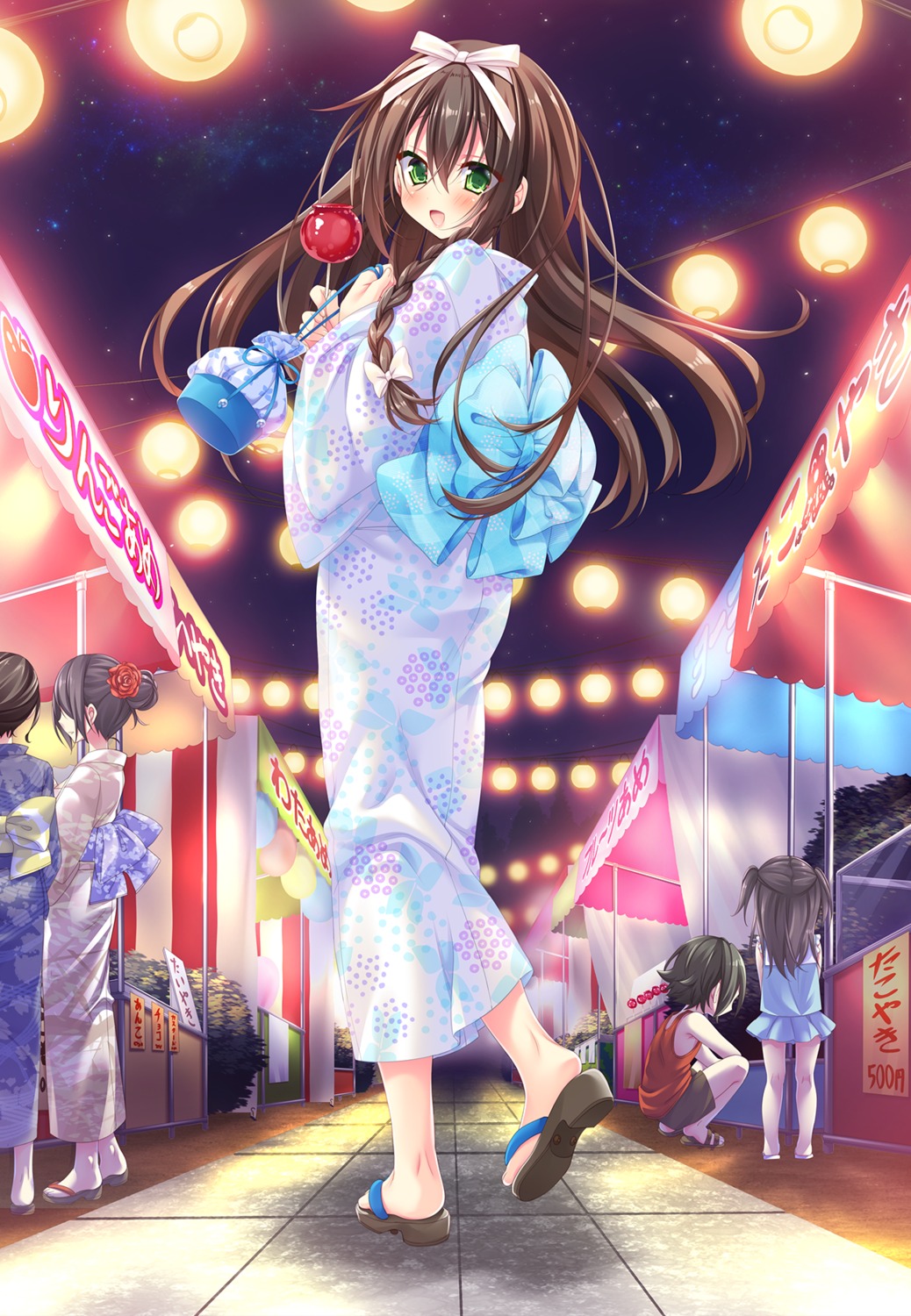 game_cg, hanasaki_sakura, lass_pixy, moriyama_shijimi, pure_marriage_~akai_ito_monogatari_sakura_hen~, yukata