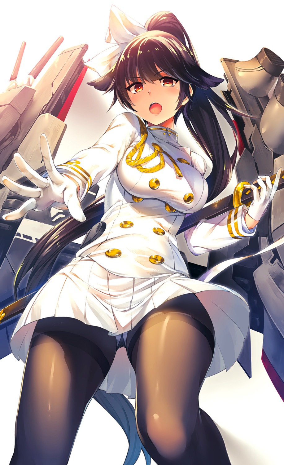 akanagi_youto, azur_lane, pantsu, pantyhose, sword, takao_(azur_lane), uniform