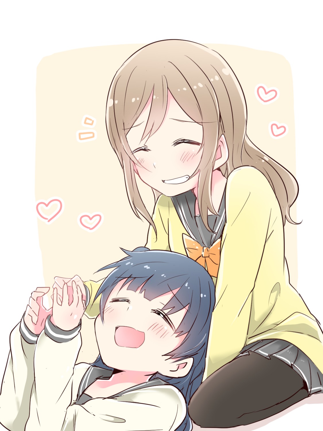 kunikida_hanamaru, love_live!_(series), love_live!_sunshine!!, pantyhose, seifuku, sweater, tsushima_yoshiko, yasaka_shuu