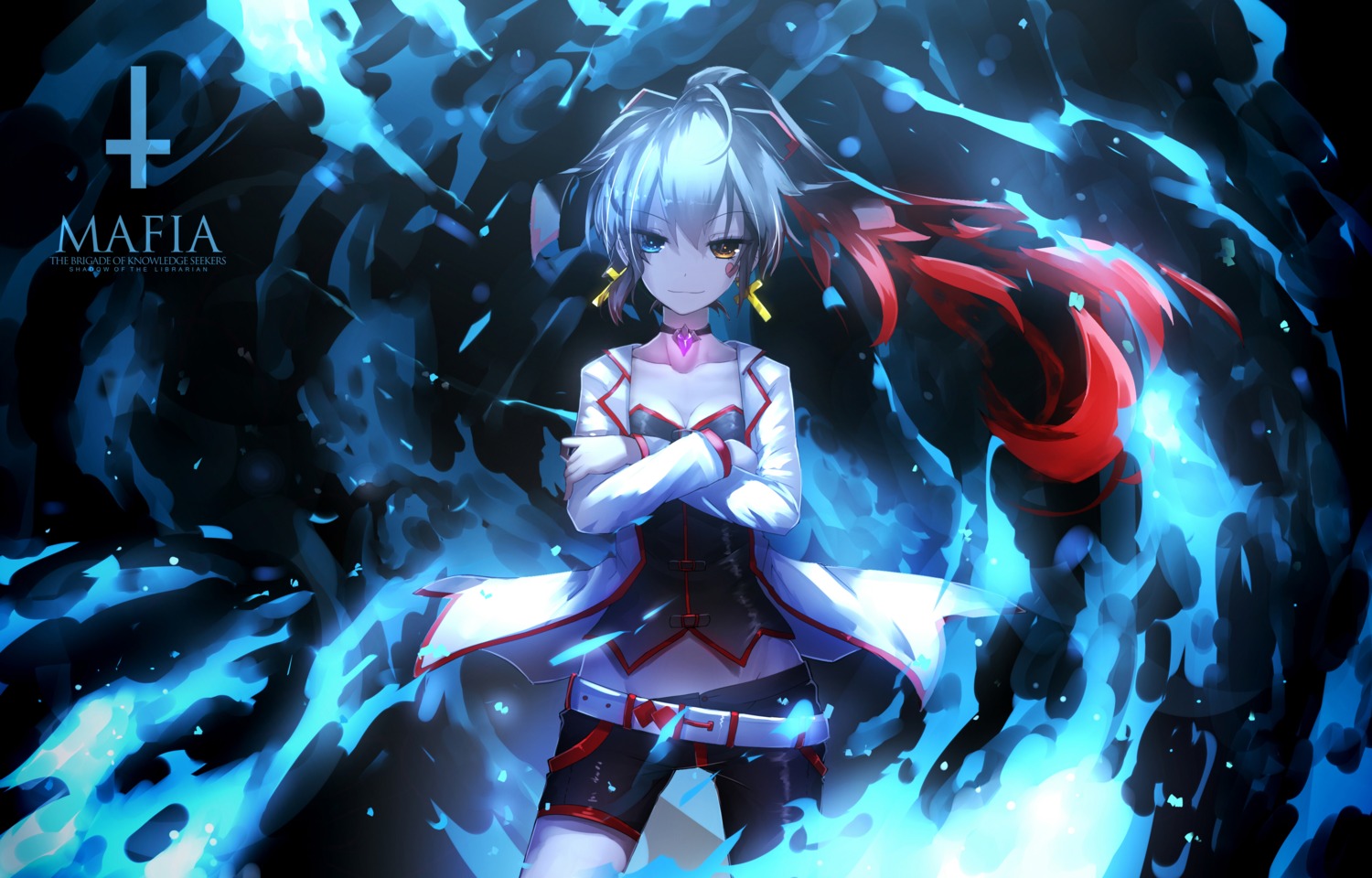 cleavage, heterochromia, pixiv_fantasia_t, qys3