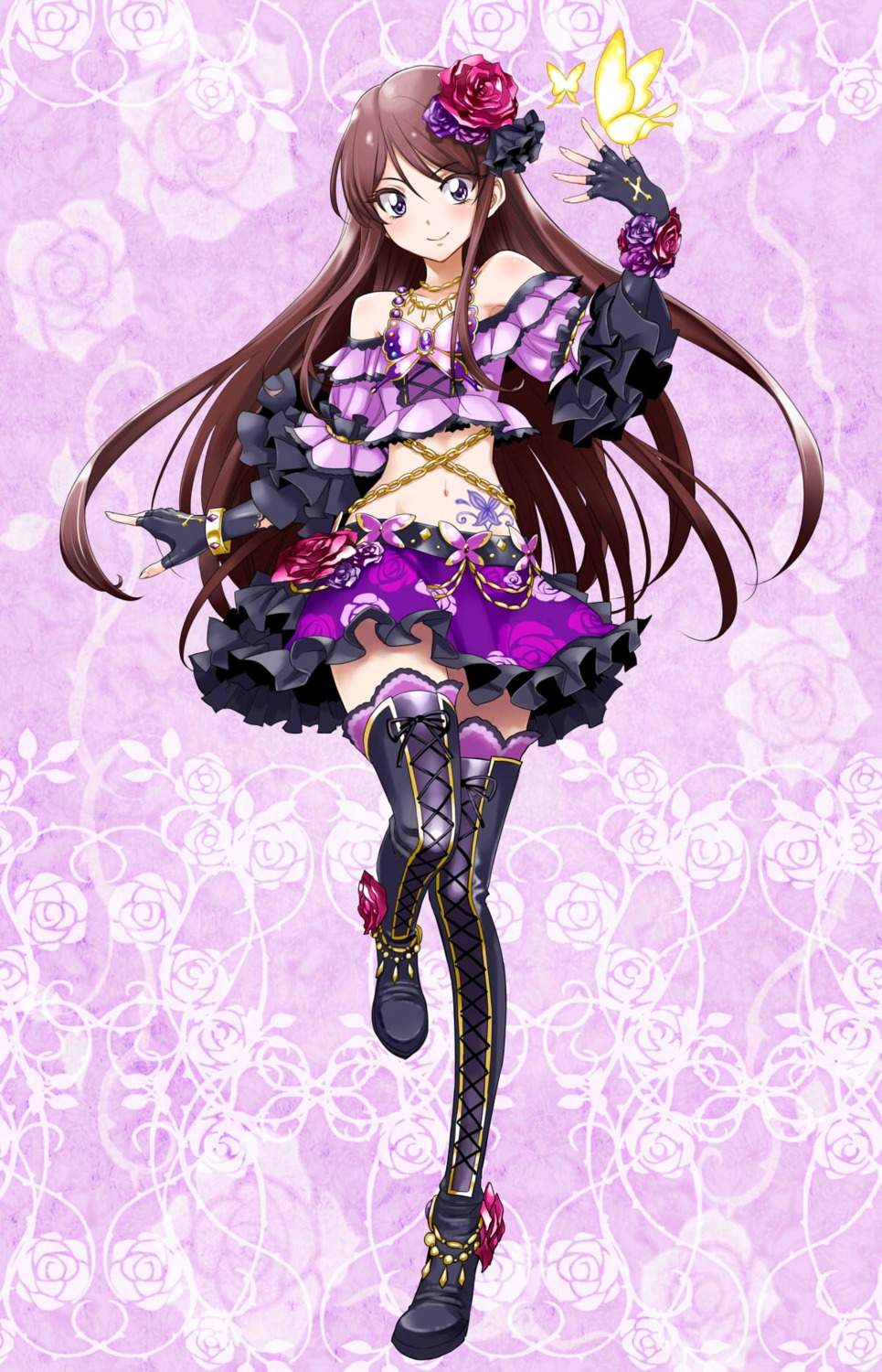 aikatsu!, kurose_kousuke, shibuki_ran, thighhighs