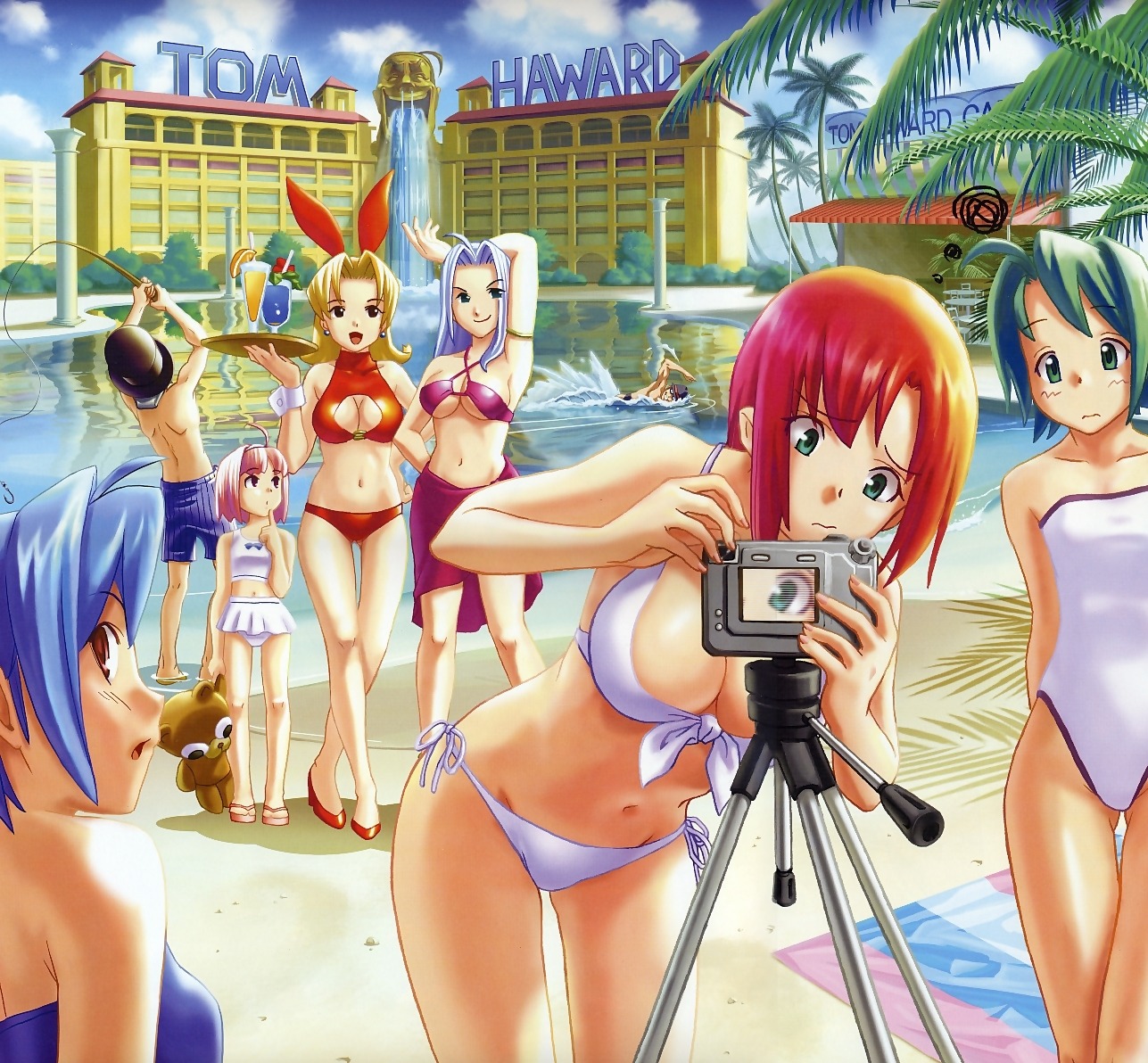 bikini, choco_(rio), cleavage, el_(rio), il_(rio), koutaro, mint_clark, mr_clark, olin_dunhill, rio, rosa, super_blackjack, swimsuits, tifanny