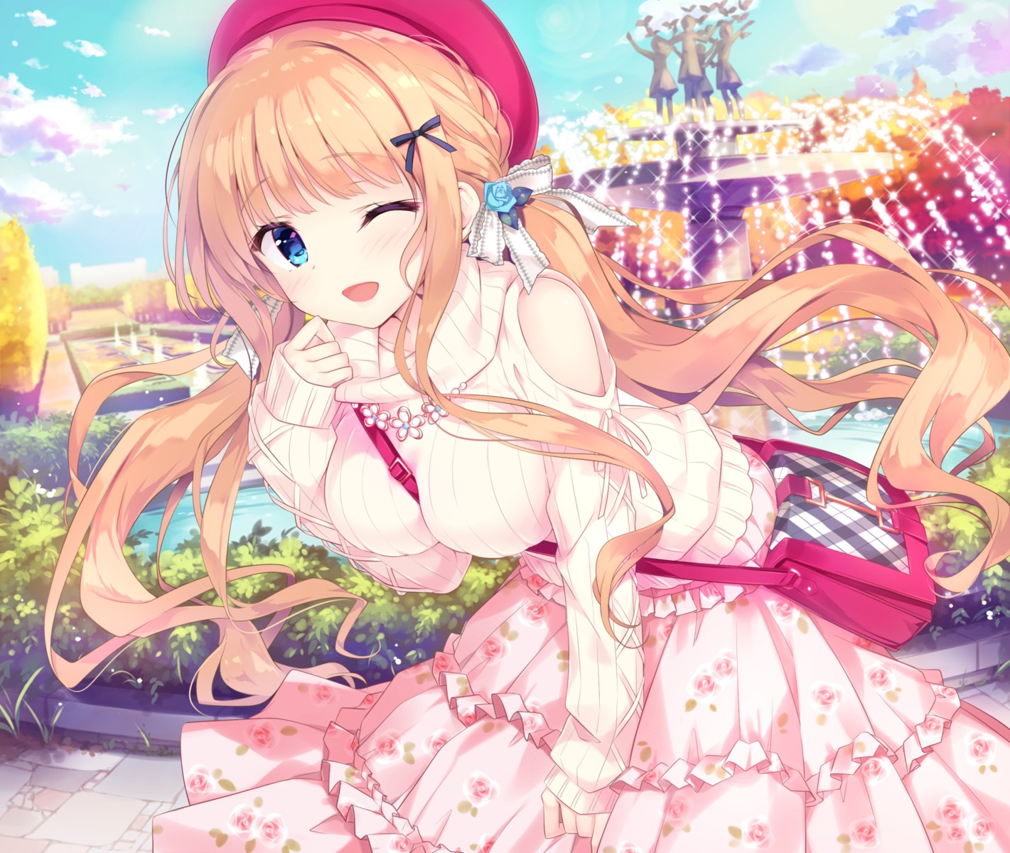 kimishima_ao, saijo_melia, sweater