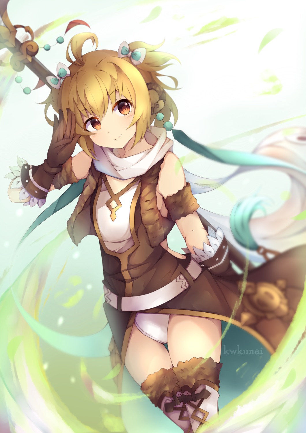 andira_(granblue_fantasy), animal_ears, granblue_fantasy, leotard, rizalx, thighhighs, weapon