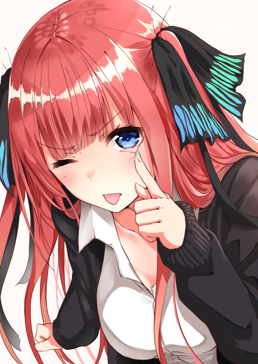 5-toubun_no_hanayome, fuu_(fuore), nakano_nino, seifuku, sweater