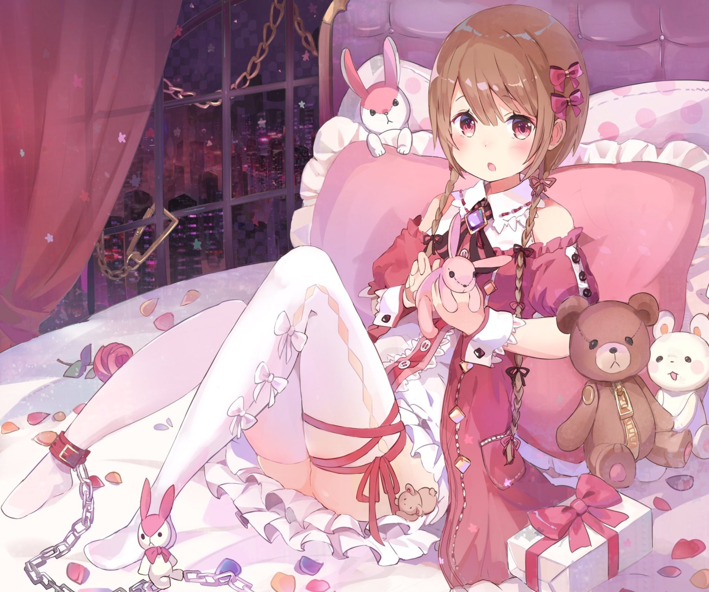 dress, kusumoto_touka, thighhighs