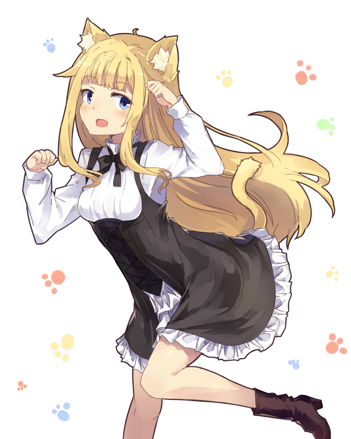 animal_ears, heels, nekomimi, normaland, princess_(princess_principal), princess_principal, seifuku, tail