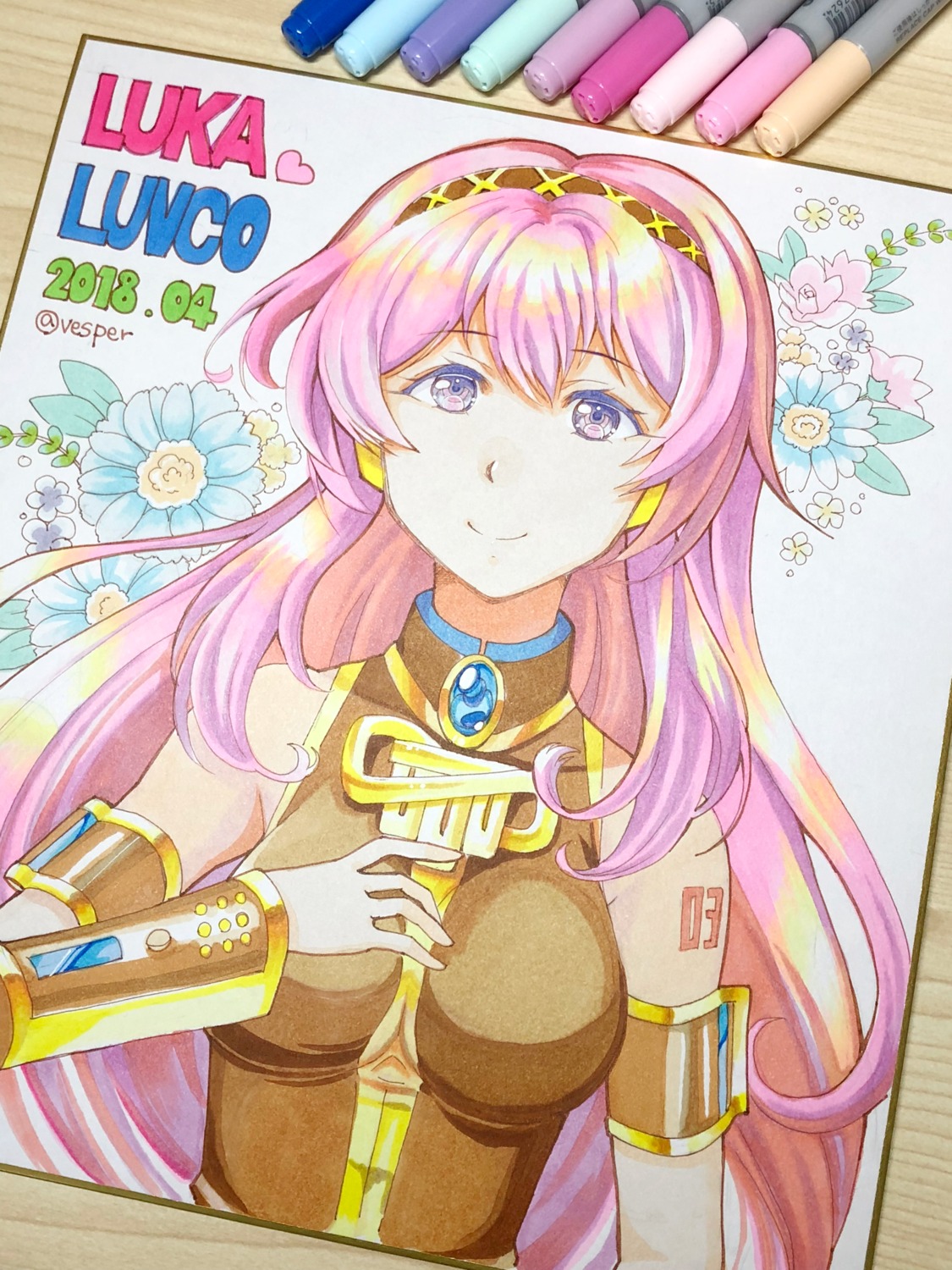 megurine_luka, tattoo, vesper, vocaloid