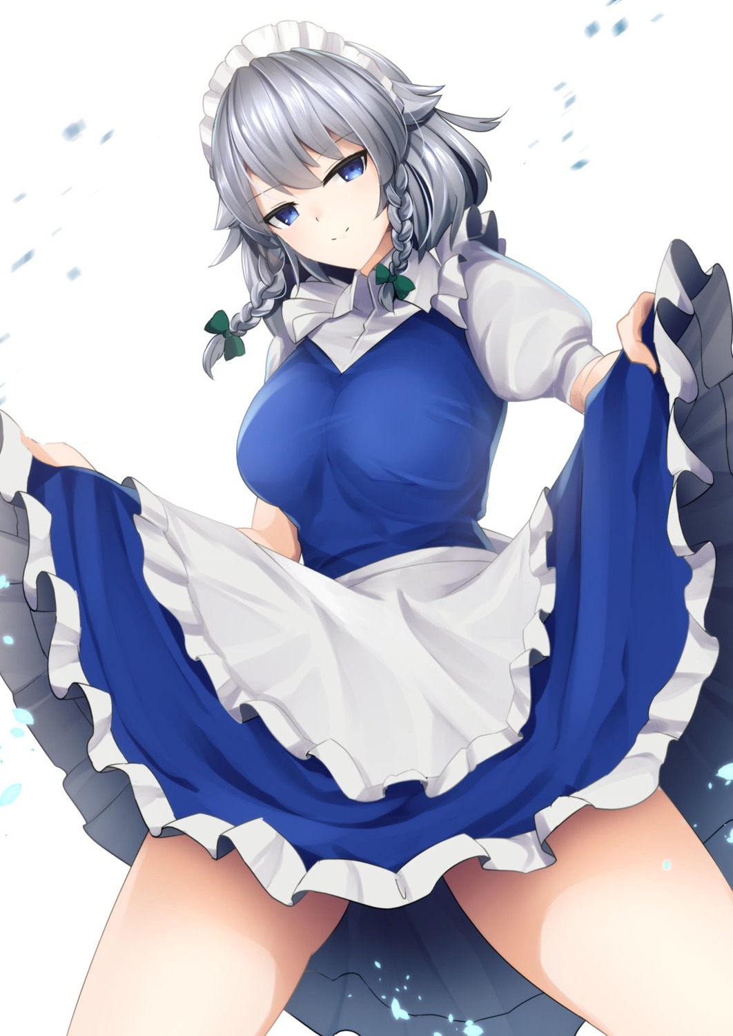 izayoi_sakuya, maid, sinkai, skirt_lift, touhou