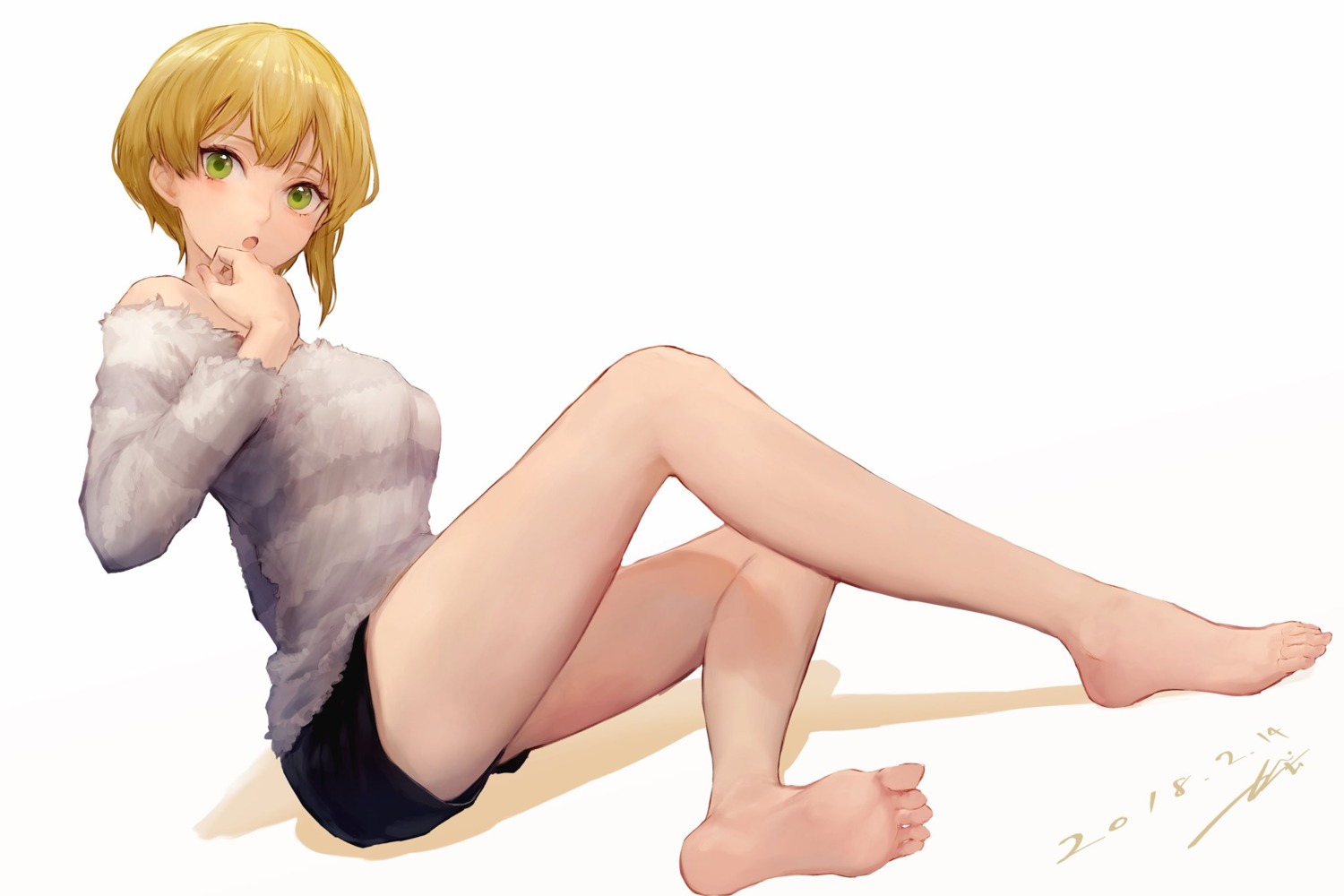 feet, kouzuki_kei, miyamoto_frederica, sweater, the_idolm@ster, the_idolm@ster_cinderella_girls
