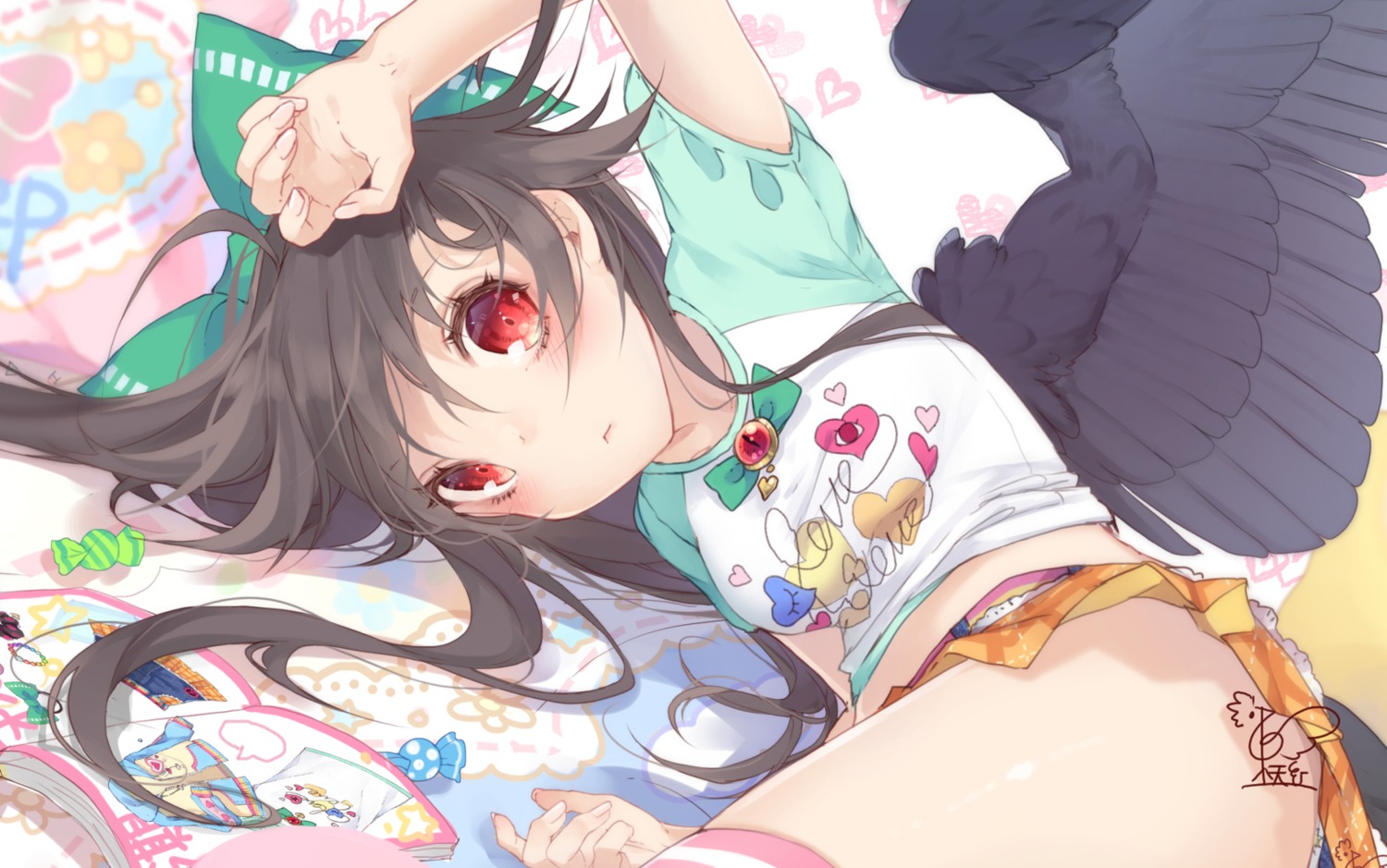 reiuji_utsuho, touhou, toutenkou, wings