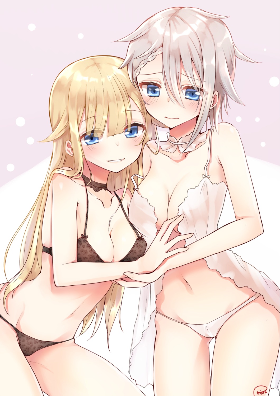ange_(princess_principal), bra, cleavage, lingerie, no_bra, pantsu, piripun, princess_(princess_principal)