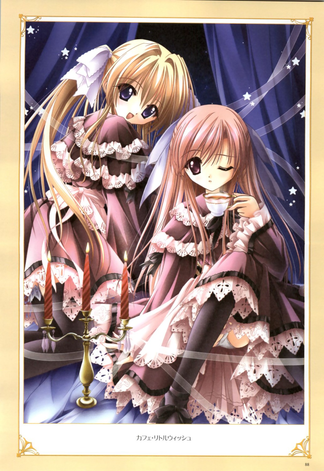 cafe_little_wish, dress, karen_(cafe_little_wish), lolita_fashion, merun, pantsu, thighhighs, tinkerbell, tinkle