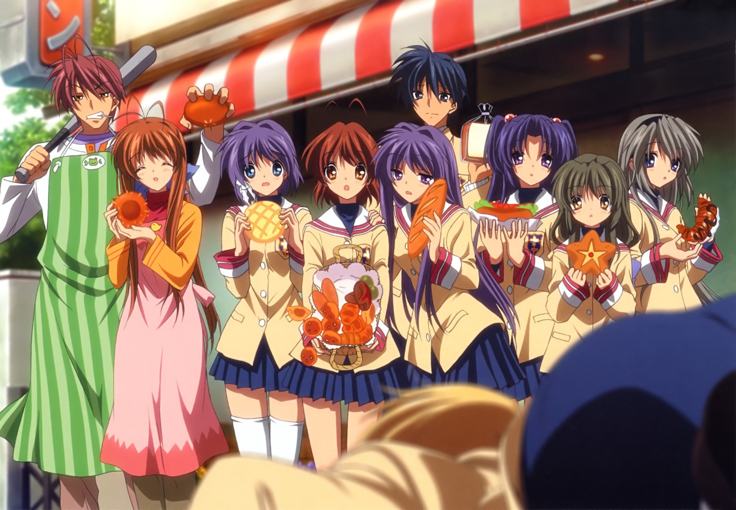 clannad, fujibayashi_kyou, fujibayashi_ryou, furukawa_akio, furukawa_nagisa, furukawa_sanae, ibuki_fuuko, ichinose_kotomi