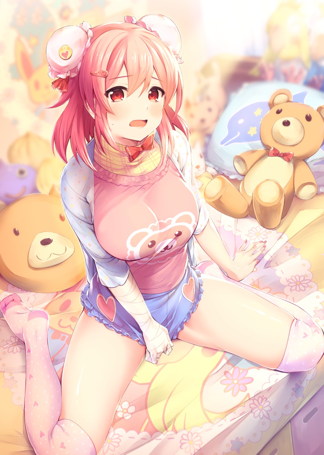 akanagi_youto, bandages, ibaraki_kasen, thighhighs, touhou