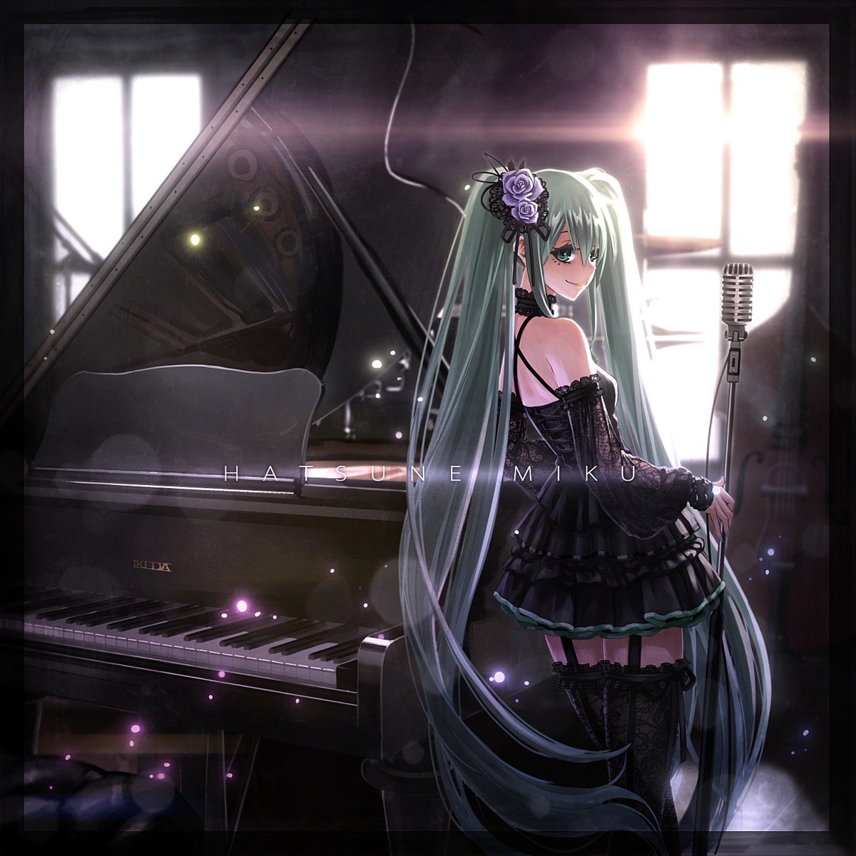 dress, hatsune_miku, ikeda_(hayato), stockings, thighhighs, vocaloid