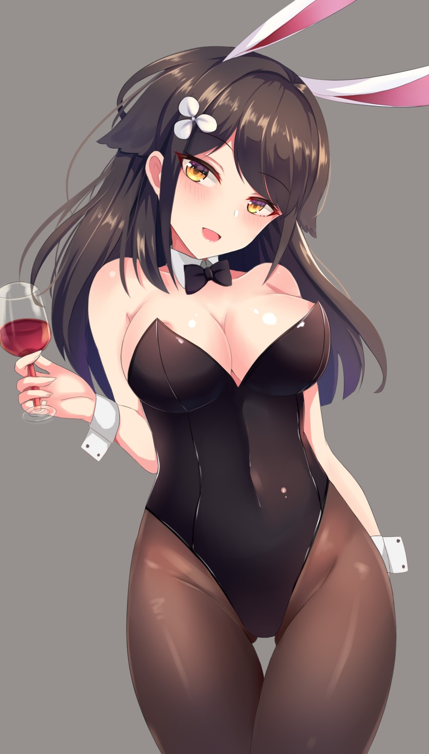 animal_ears, azur_lane, bunny_ears, bunny_girl, choukai_(azur_lane), cleavage, pantyhose, qi_ye_shao_yan