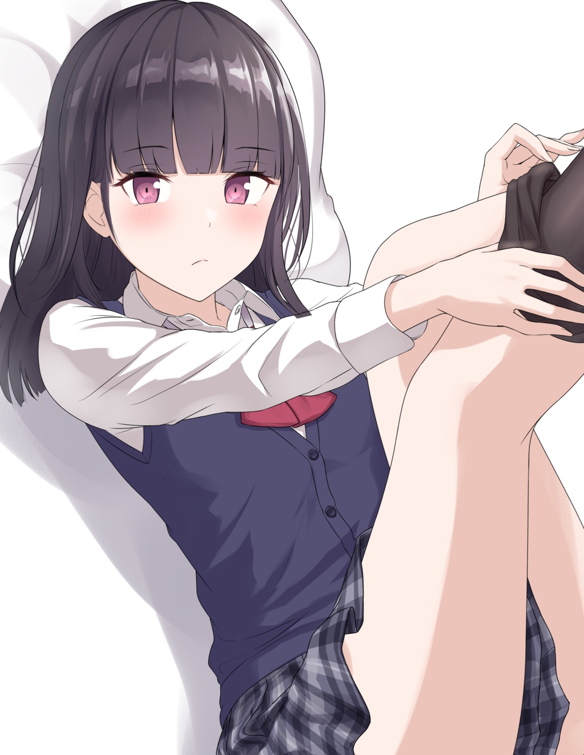 minagiku, pantyhose, seifuku, undressing