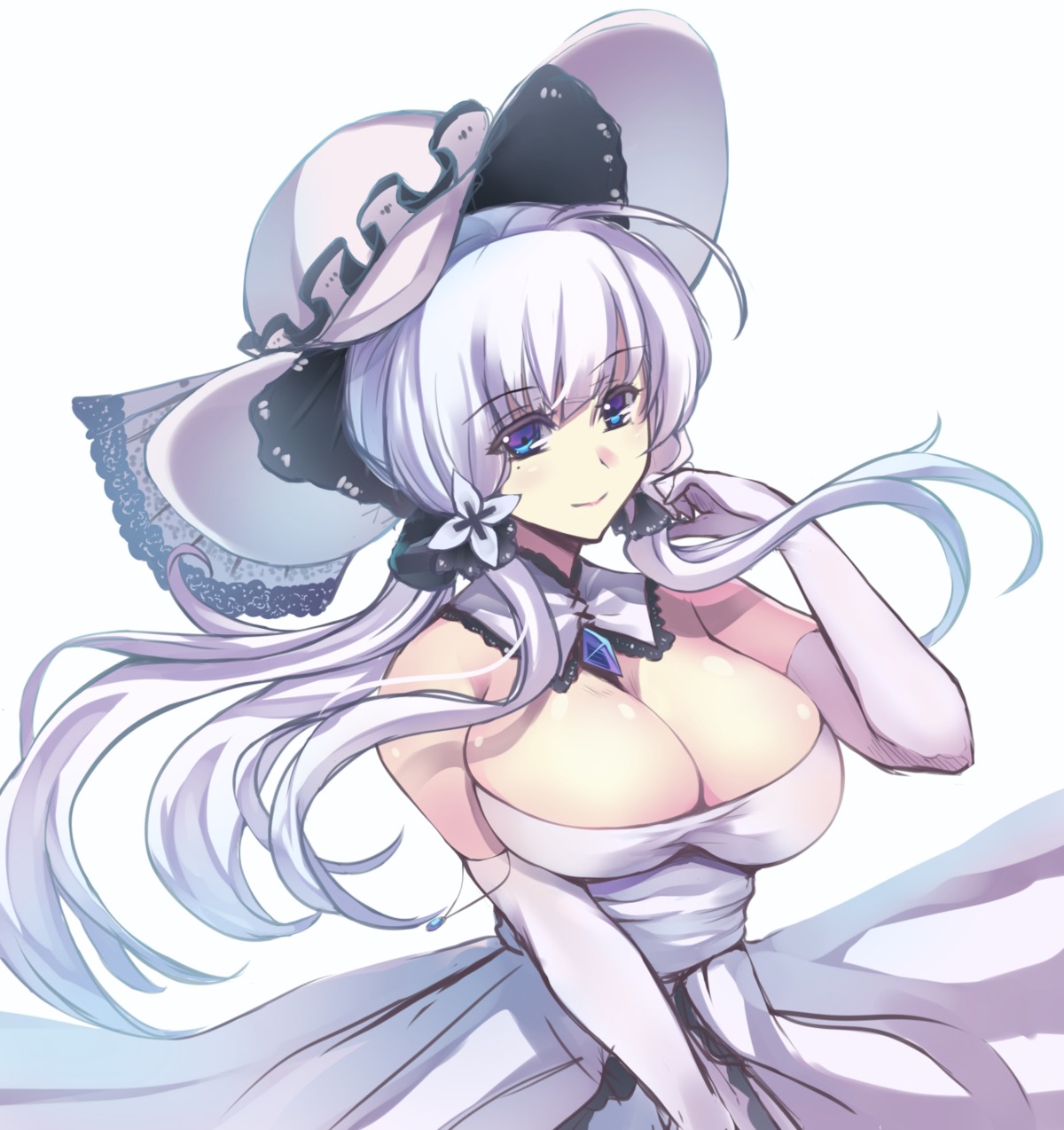 a-na, azur_lane, cleavage, dress, illustrious_(azur_lane)