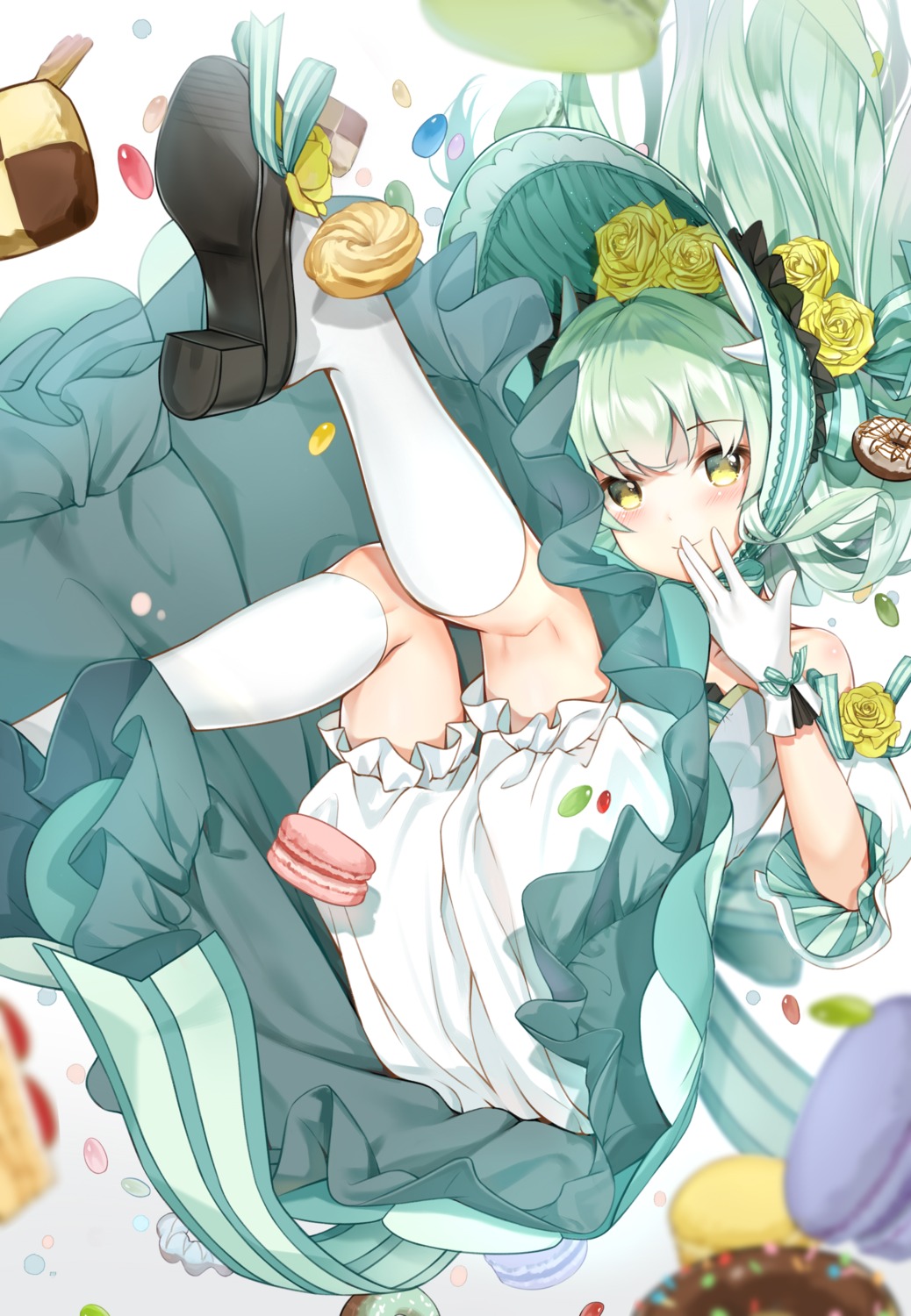 bloomers, dress, fate/grand_order, heels, hokuotzu, horns, kiyohime_(fate)