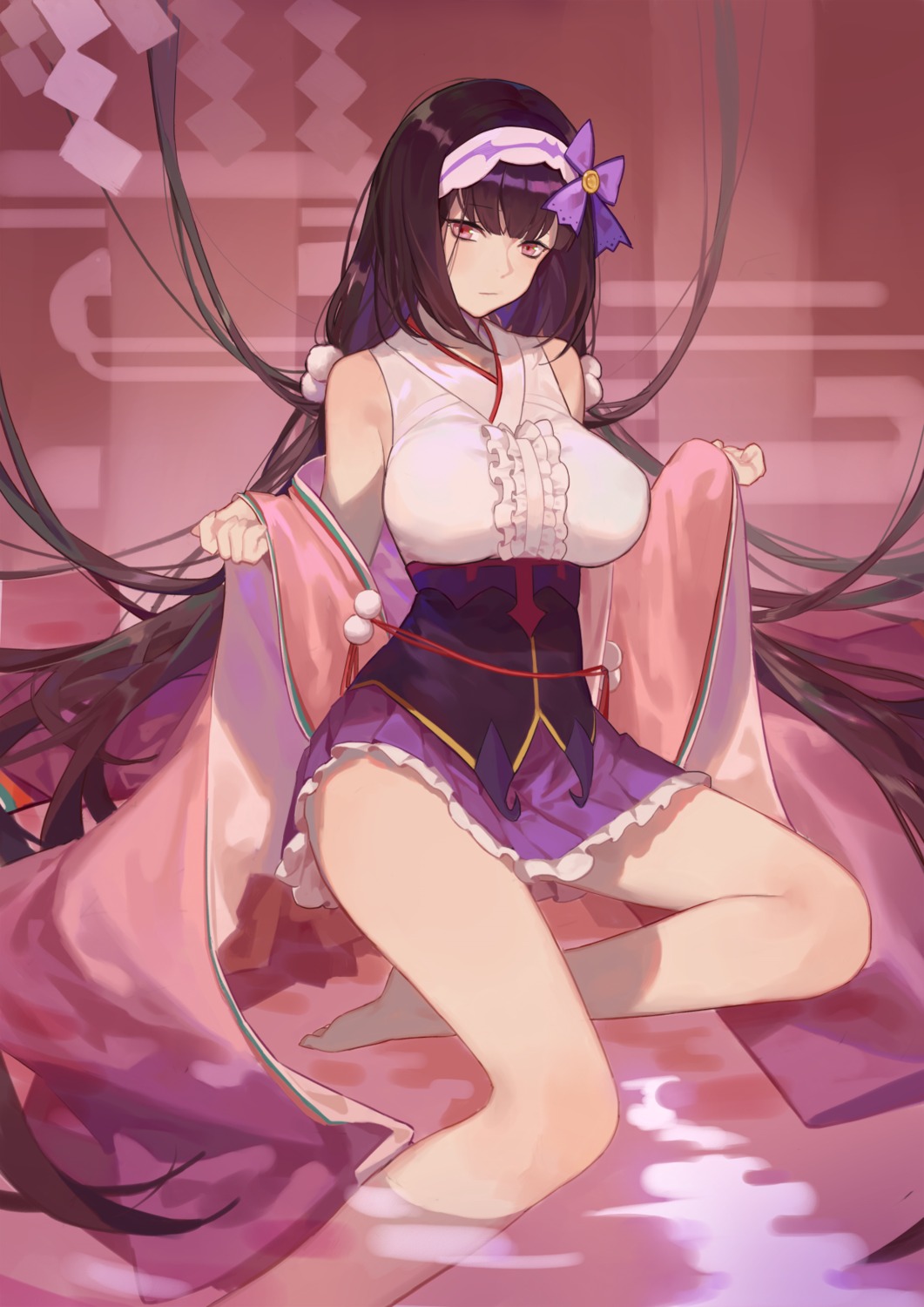 fate/grand_order, japanese_clothes, osakabehime_(fate), red_cucumber, wet