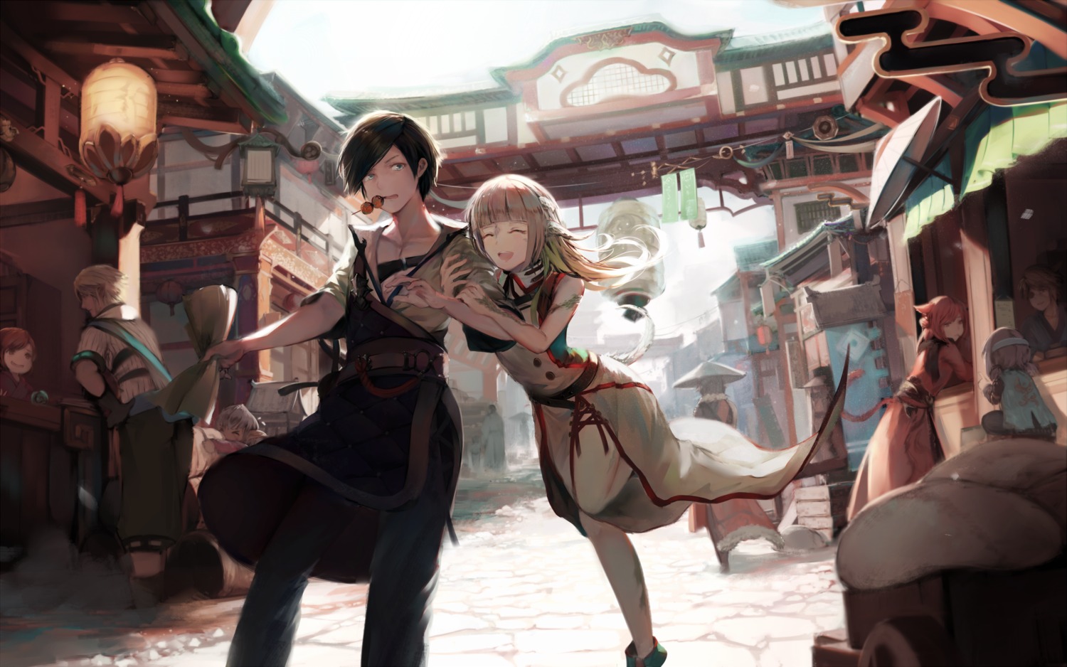 animal_ears, final_fantasy, final_fantasy_xiv, natsumoka, tail