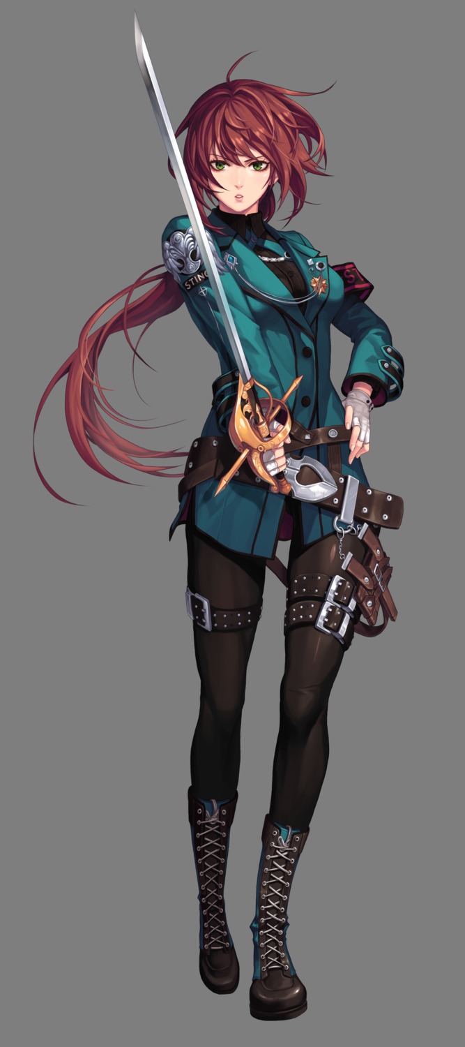 black_survival, fiora_pellerin, sword, tagme, transparent_png, uniform