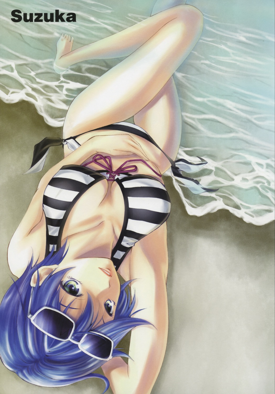 asahina_suzuka, bikini, cleavage, megane, possible_duplicate, seo_kouji, suzuka, swimsuits, wet