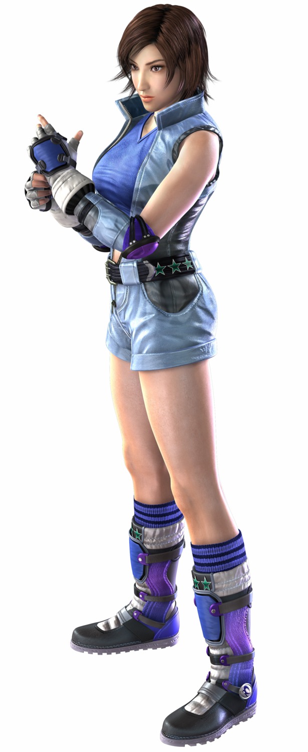 bra, cg, kazama_asuka, leotard, namco, open_shirt, tekken, tekken_5