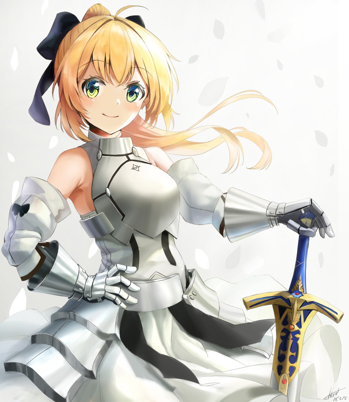 armor, artoria_pendragon_(fate), dress, fate/grand_order, shi-ro, sword