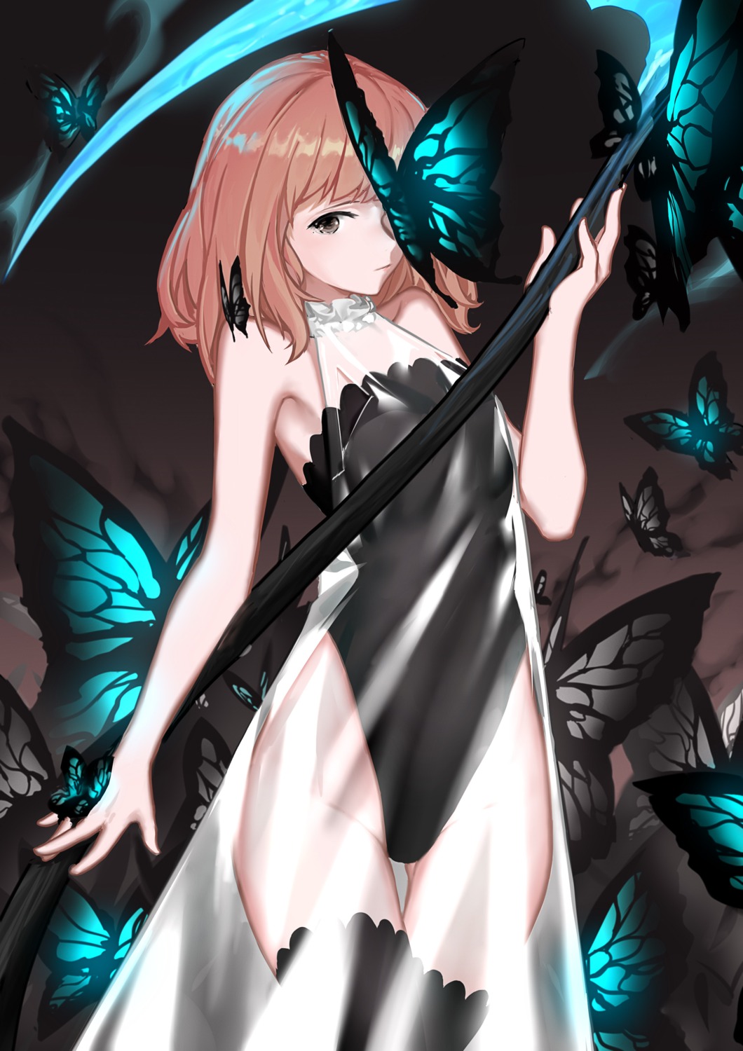 dress, forever_7th_capital, leotard, see_through, thighhighs, watari_(forever_7th_capital), wu_lun_wujin