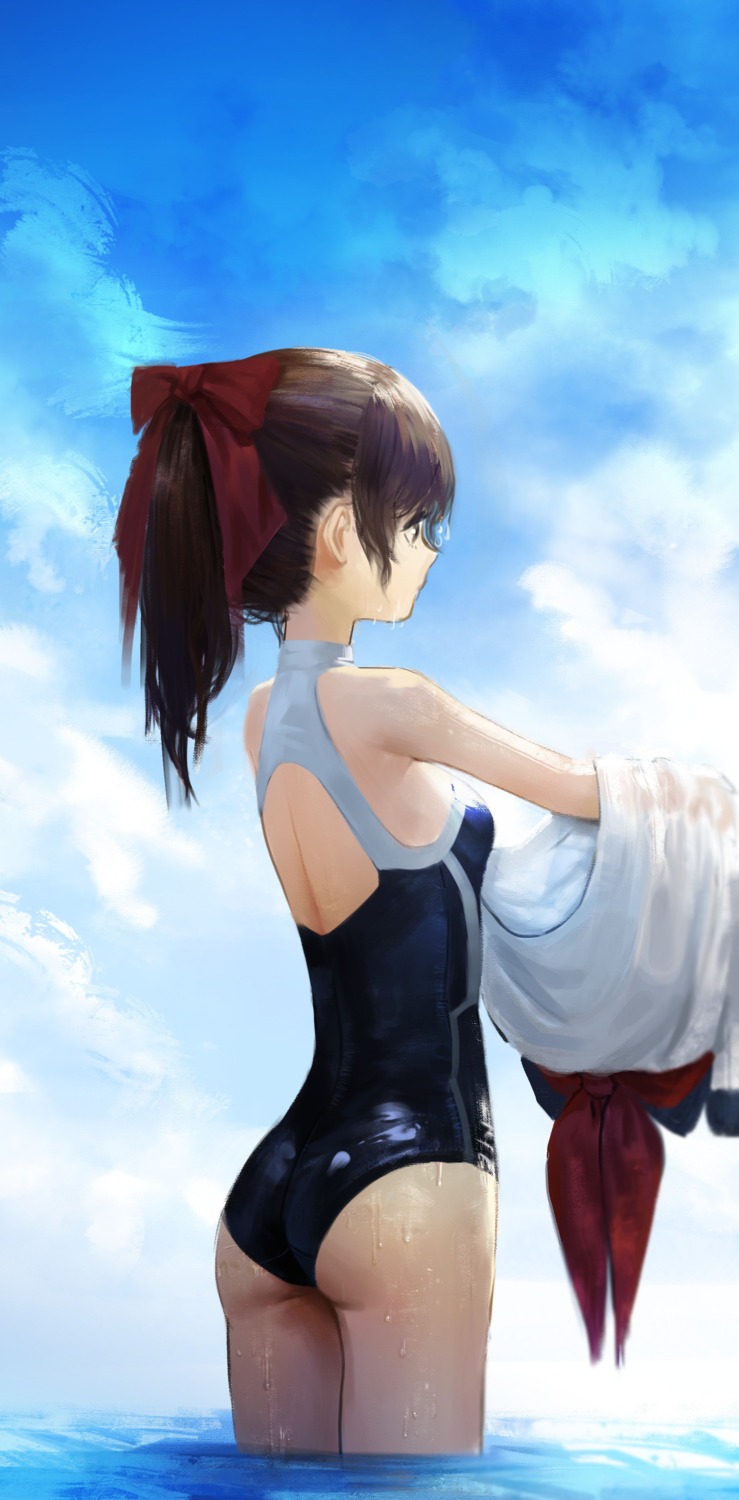 ass, dokshuri, seifuku, swimsuits, wet