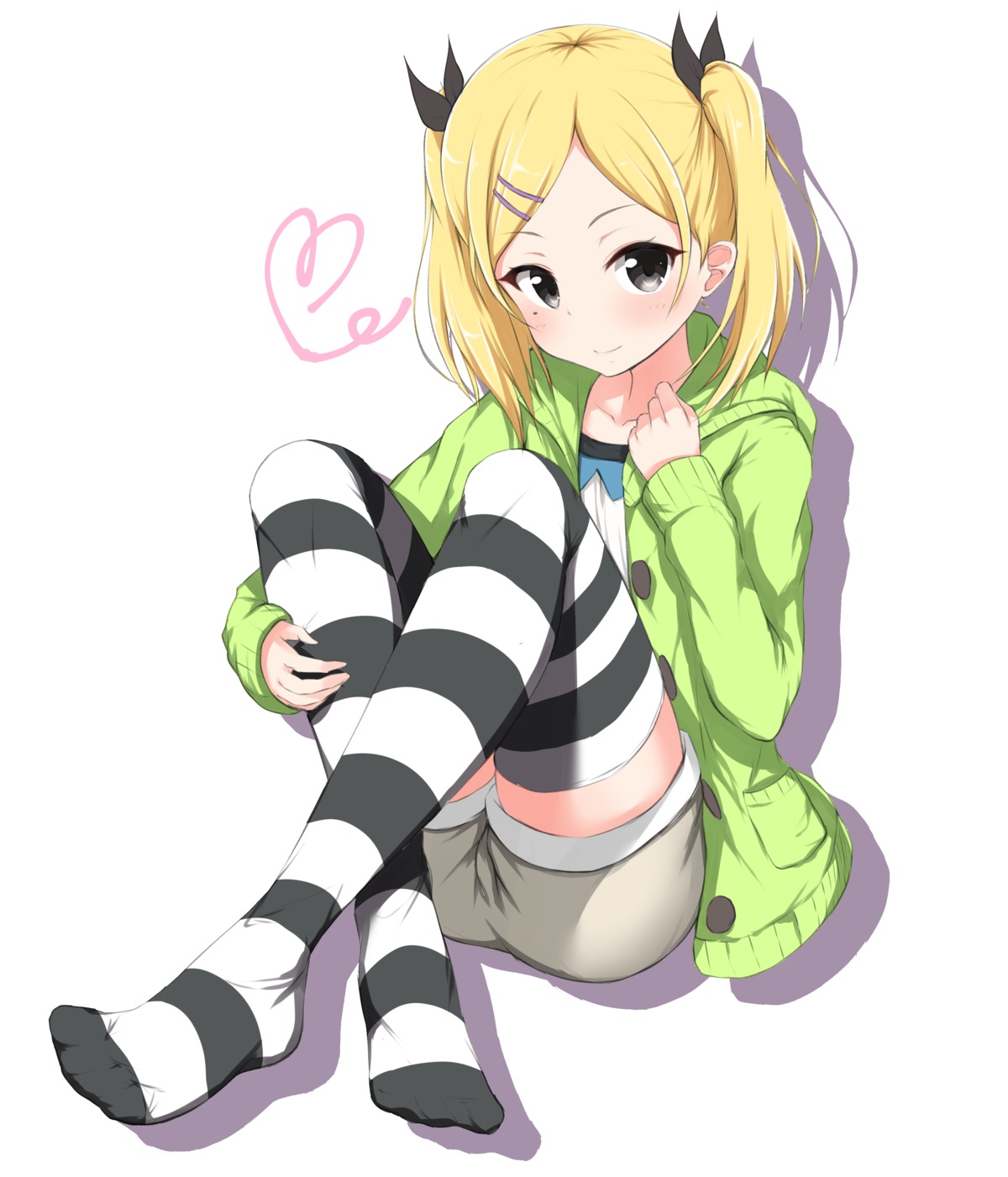 feet, kirikan, shirobako, sweater, thighhighs, yano_erika