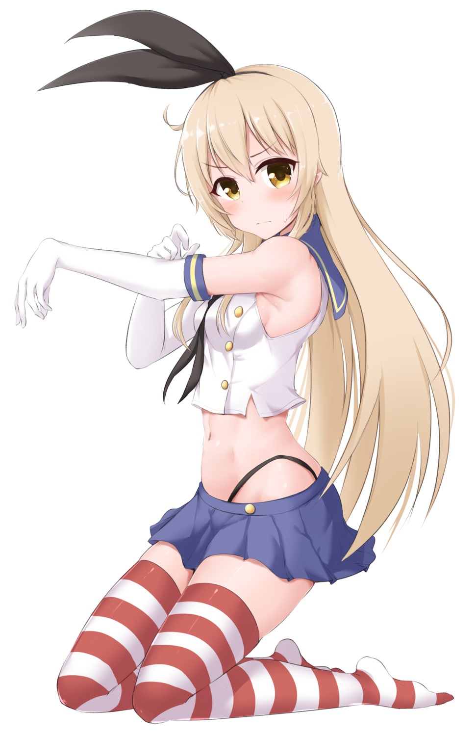 kantai_collection, kirikan, shimakaze_(kancolle), thighhighs