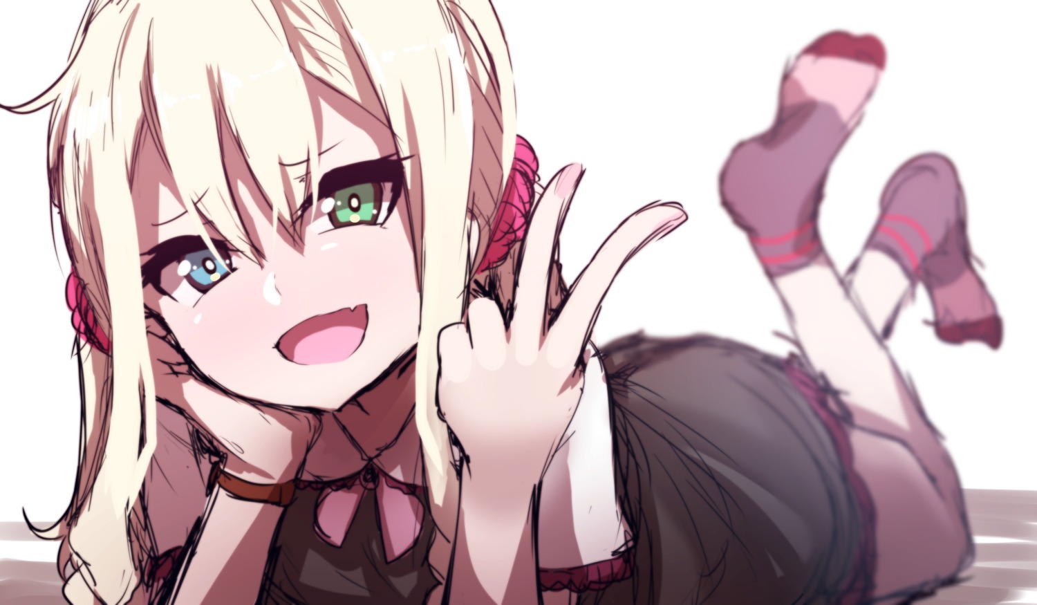 dress, heterochromia, wada_kazu