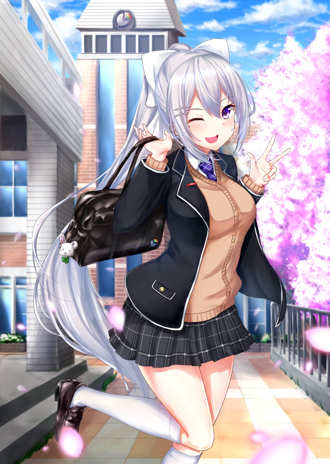 agibe, higuchi_kaede, nijisanji, seifuku, sweater