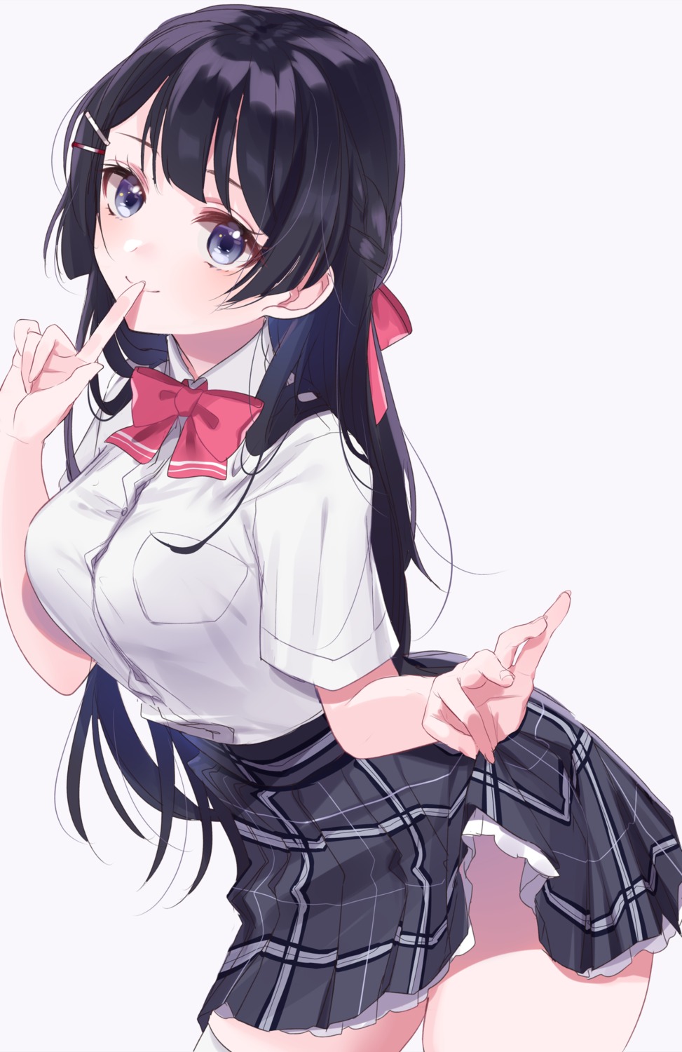 maiko_(macaroni), nijisanji, seifuku, skirt_lift, tsukino_mito