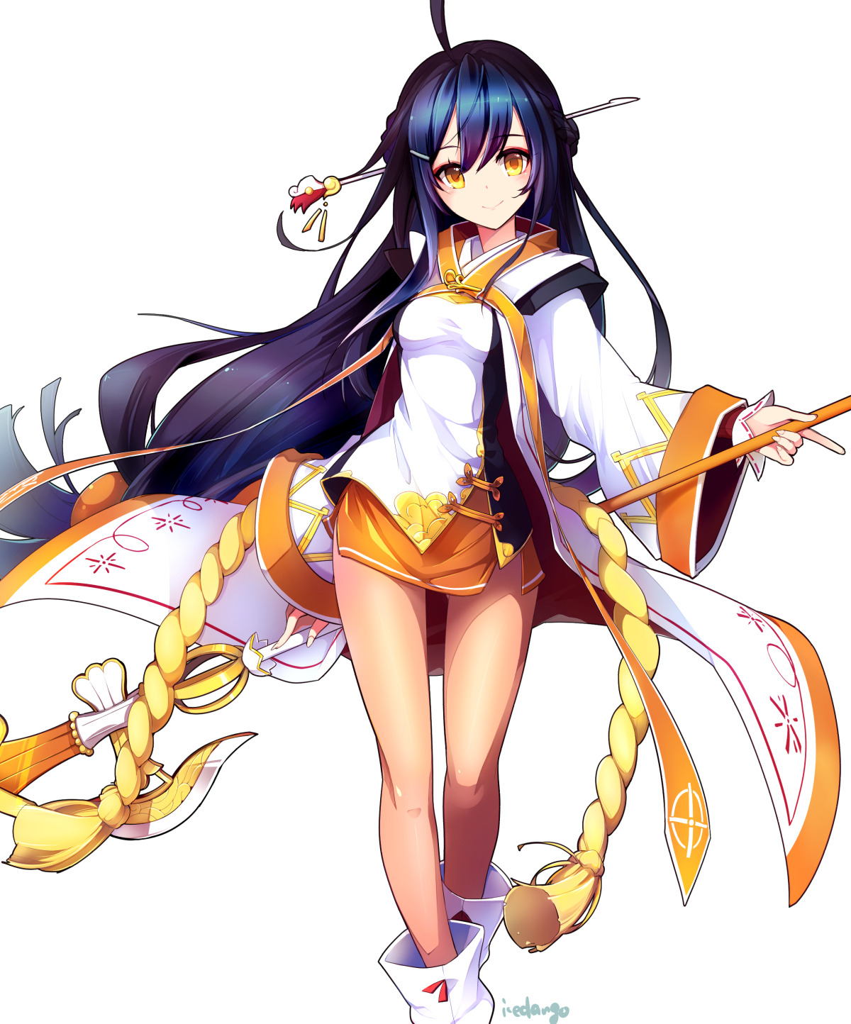 ara_haan, elsword, japanese_clothes, kuroshio_maki, weapon