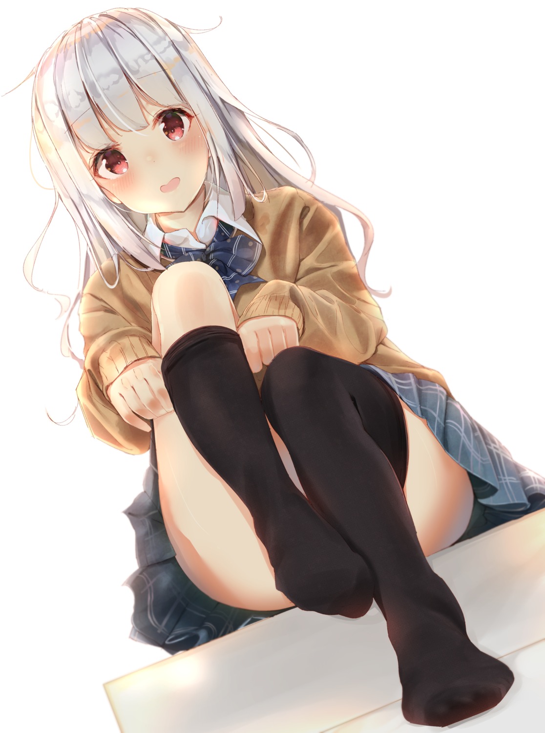 feet, sashima, seifuku, sweater, thighhighs