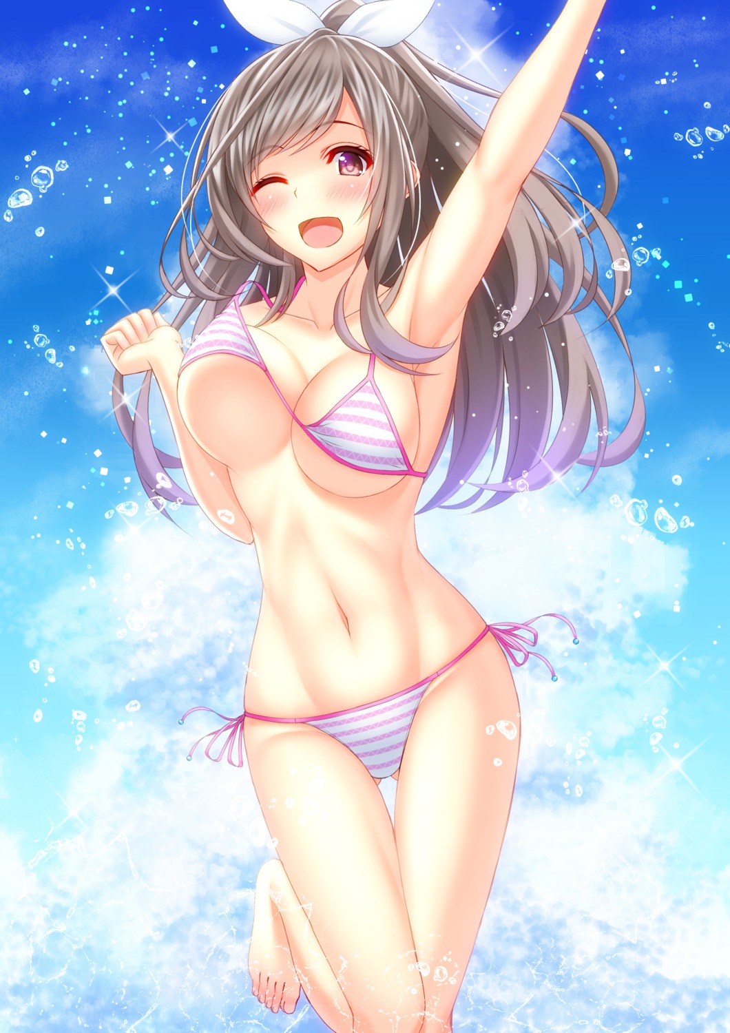 bikini, shirouzu_myuuta, swimsuits, the_idolm@ster, the_idolm@ster_shiny_colors, tsukioka_kogane