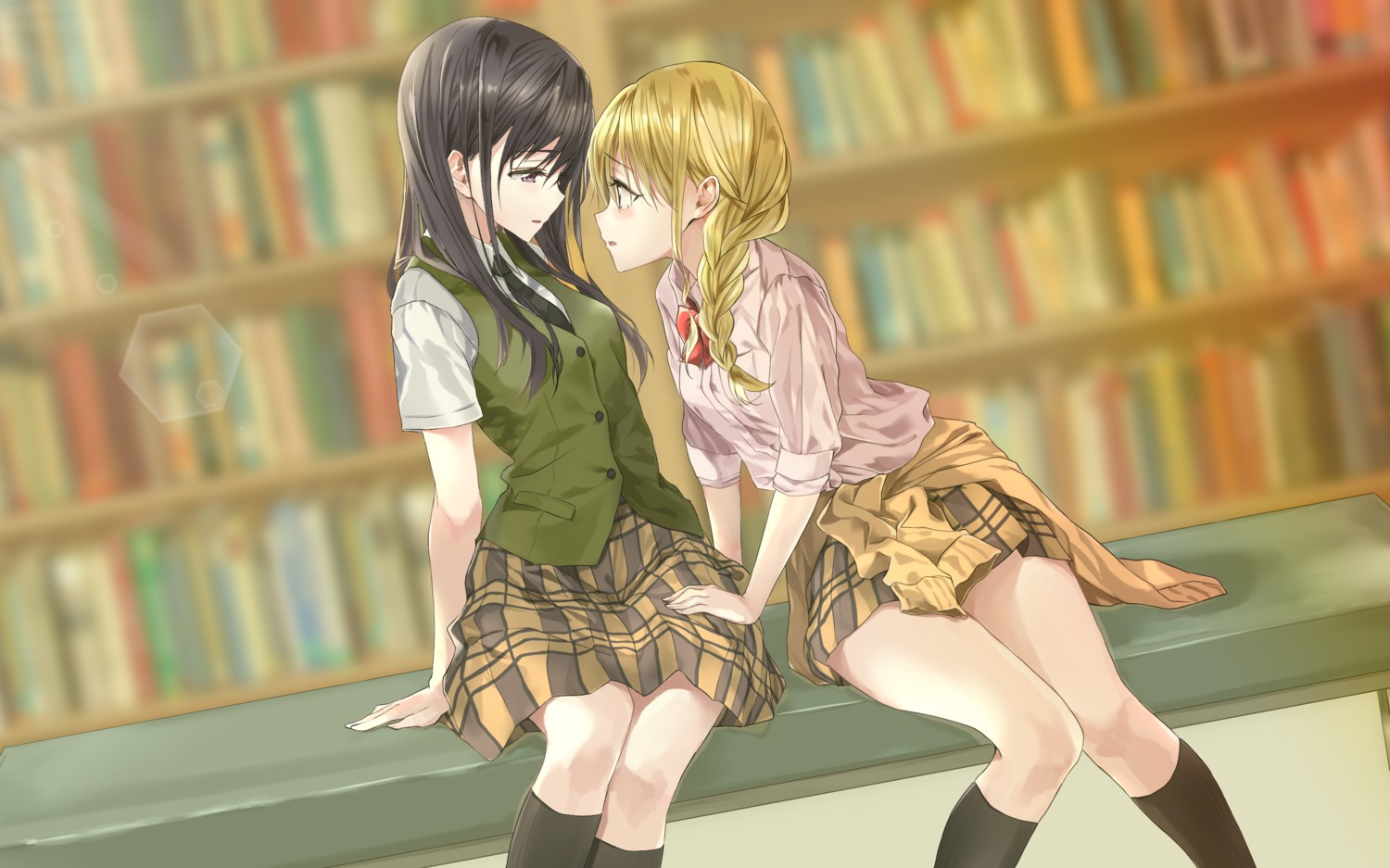 aihara_mei, aihara_yuzu_(citrus), citrus_(manga), fujisaki_ribbon, seifuku, sweater, yuri