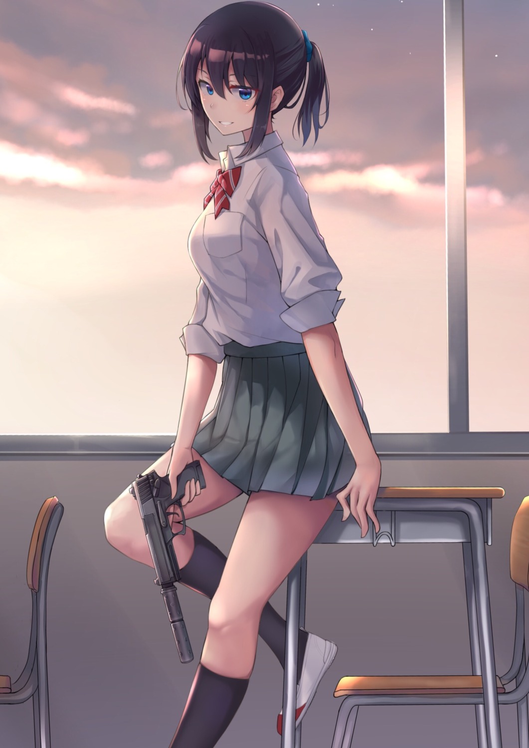 gun, seifuku, tamusuguru