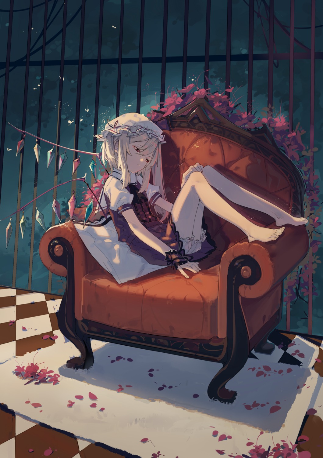 azling, bloomers, dress, feet, flandre_scarlet, touhou, wings