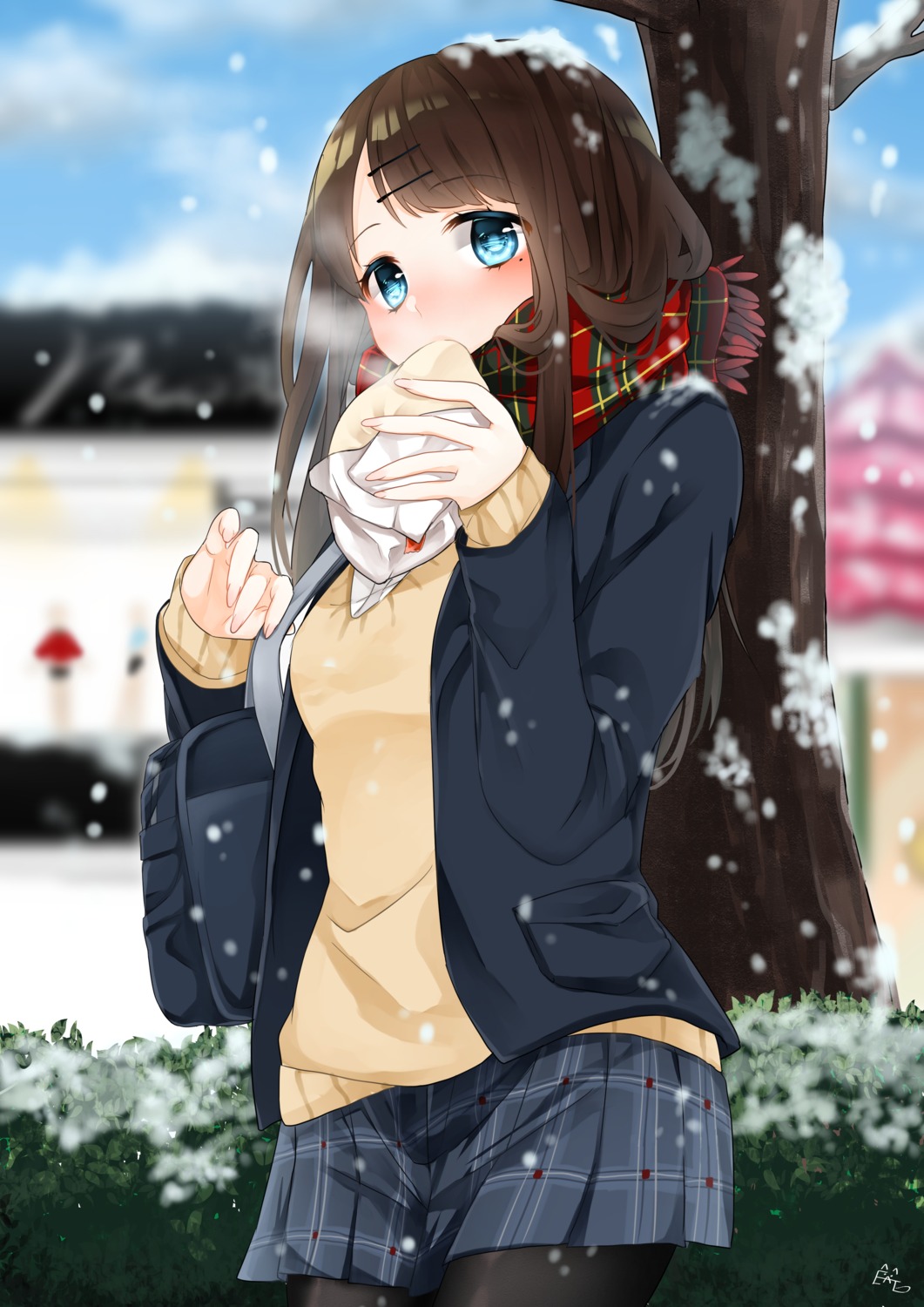 etto_eat, pantyhose, seifuku, sweater