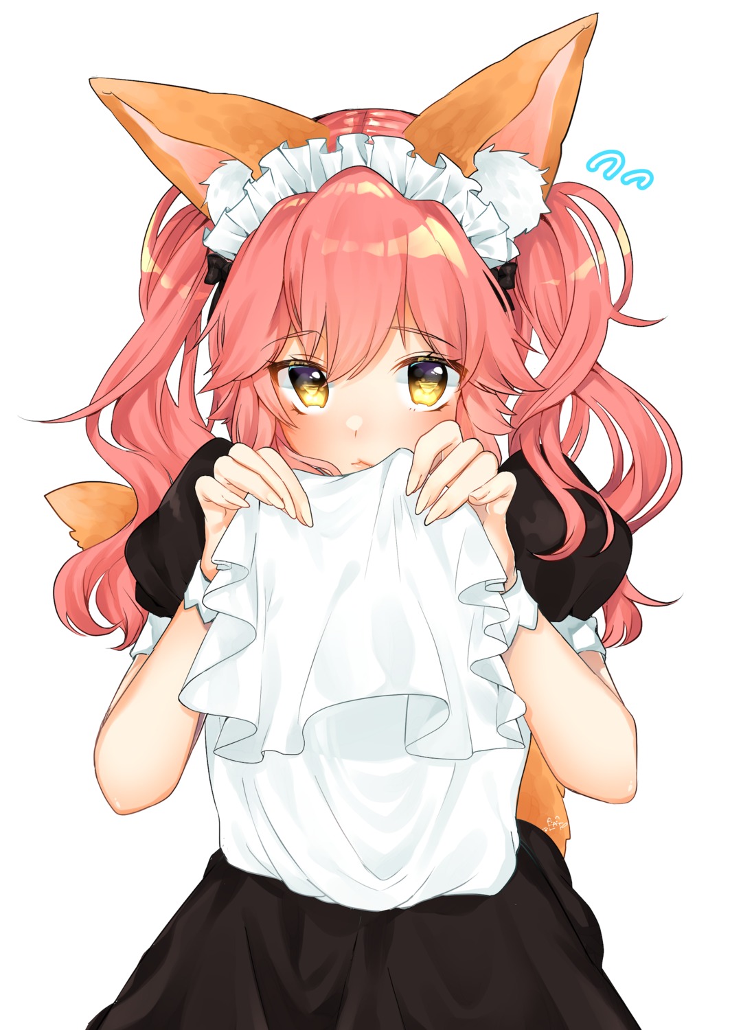 animal_ears, etto_eat, fate/grand_order, maid, tail, tamamo_no_mae