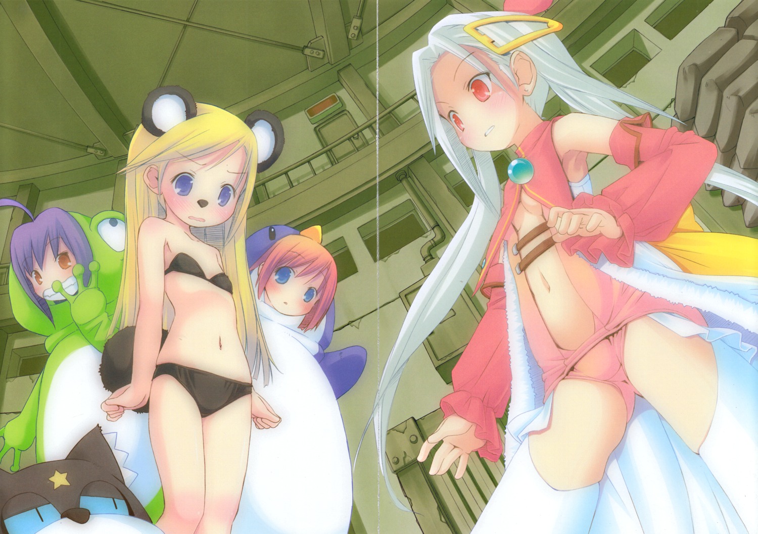 animal_ears, bikini, crease, fixme, ka-kun, kuroi_sumi, magical_himawari, moetan