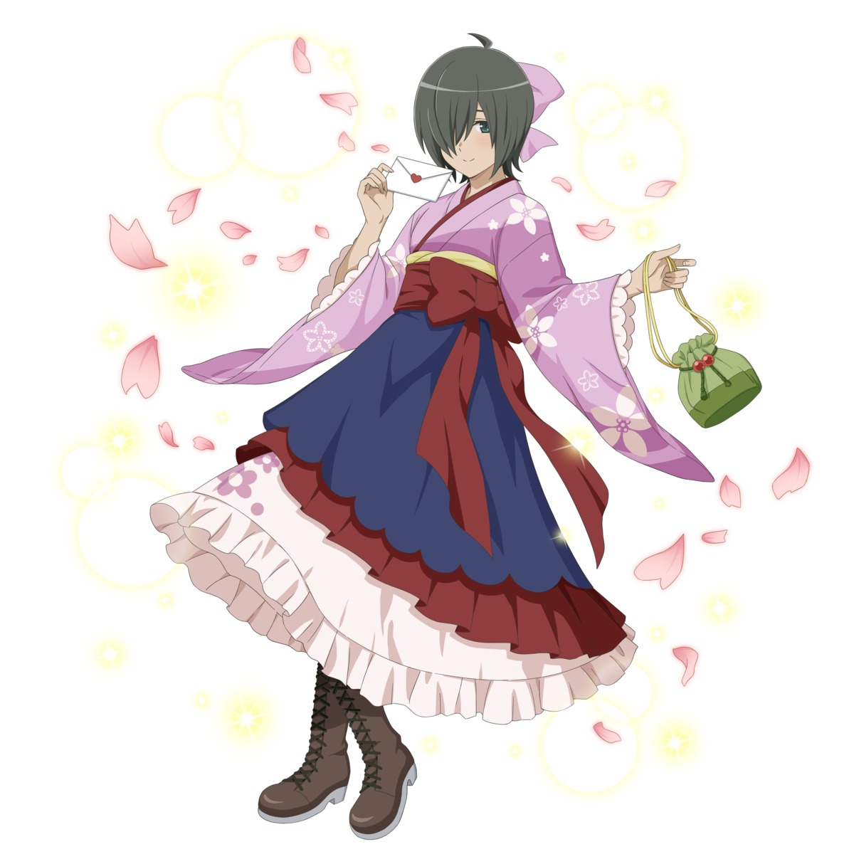 dungeon_ni_deai_wo_motomeru_no_wa_machigatteiru_darou_ka, heels, hitachi_chigusa, japanese_clothes