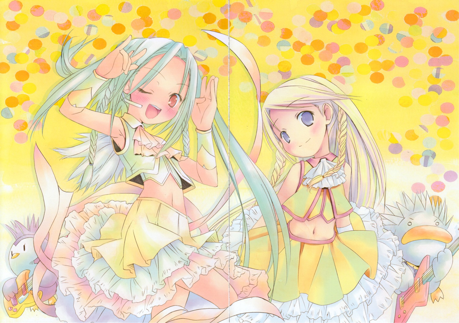 ah-kun, crease, dress, fixme, guitar, magical_himawari, me-kun, moetan