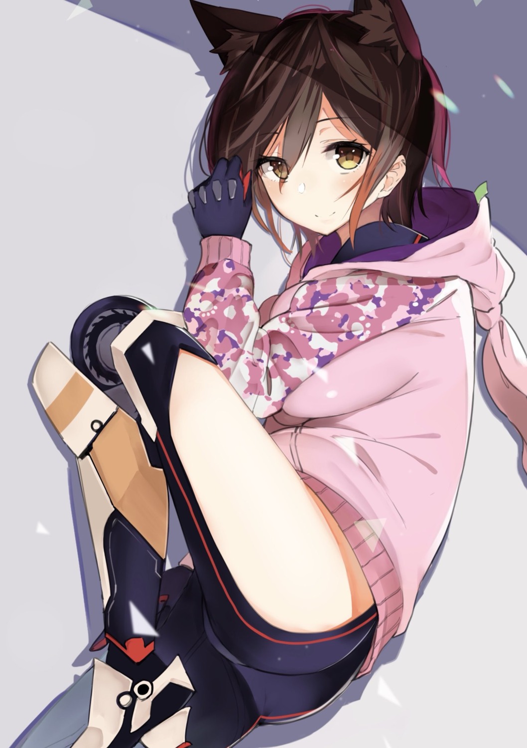 animal_ears, ass, heels, hololive, mecha_musume, muteki_soda, roboco-san, sweater