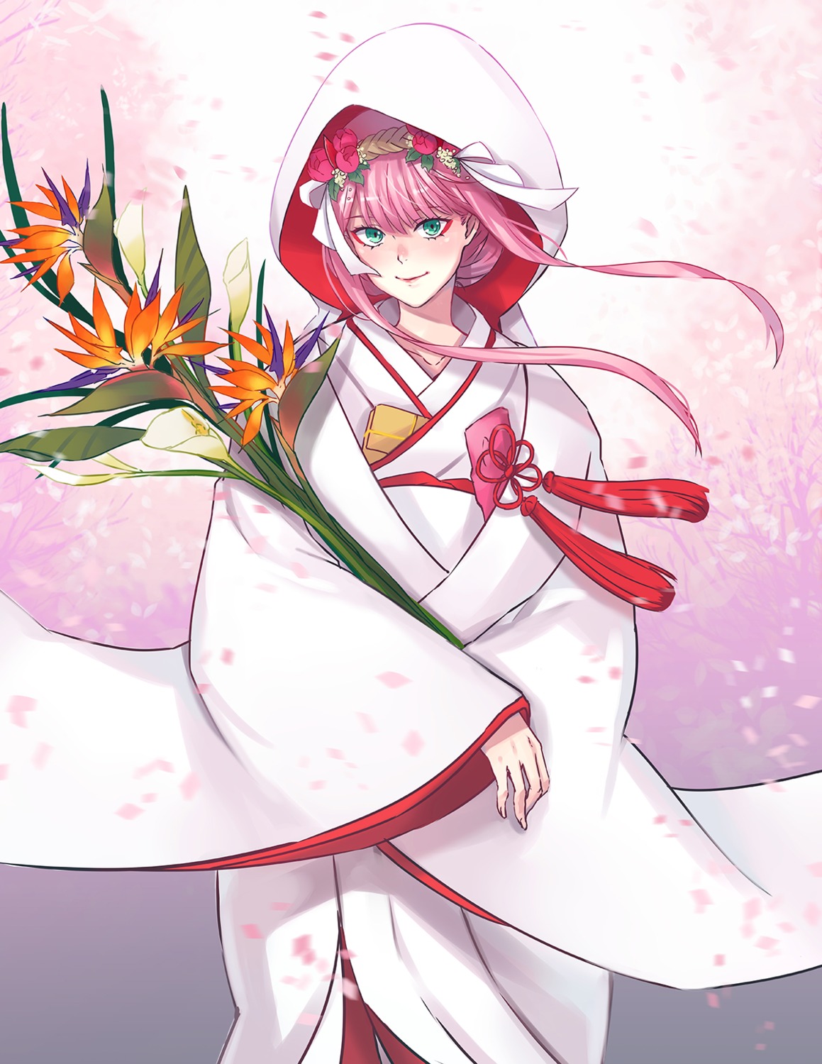 darling_in_the_franxx, japanese_clothes, nakadai_chiaki, zero_two_(darling_in_the_franxx)